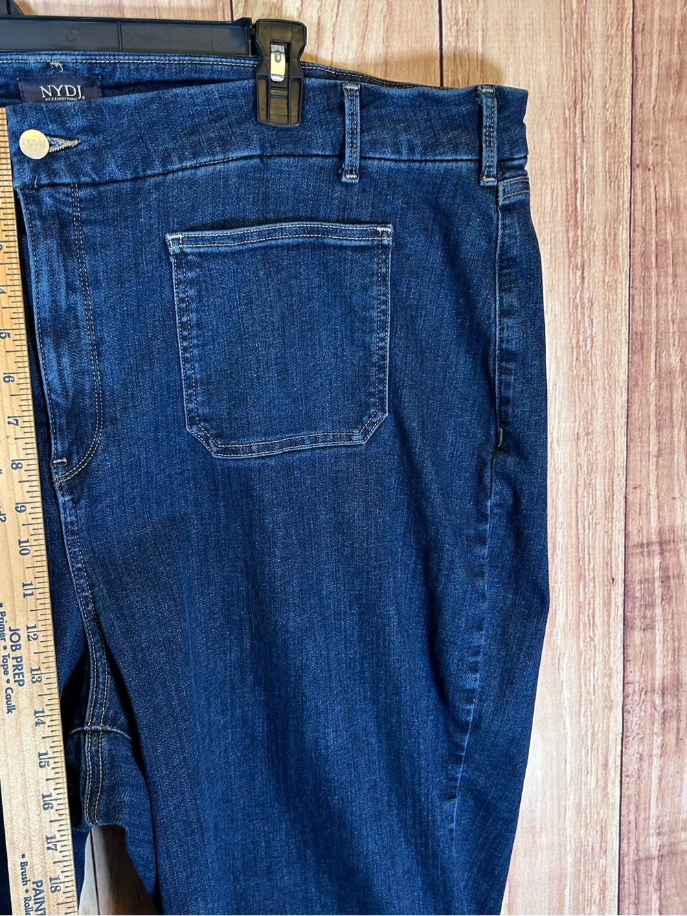 NYDJ Not Your Daughters Capri Jeans Sz 26W 4XL blue Wide Leg Lift Tuck $100 - Picture 14 of 16